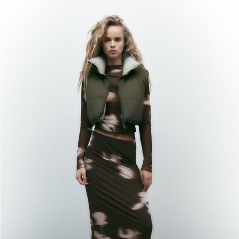 Zara reversible quilted vest